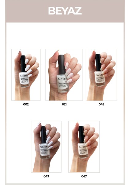 Nail Flawless 5'li Beyaz Oje Seti