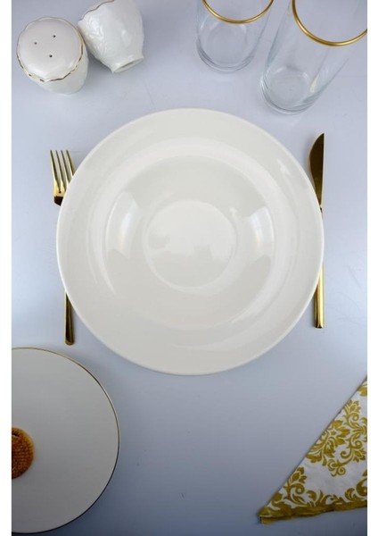 Valencia Porselen Spagetti Makarna Tabağı 27 cm Krem - IPF1096 C320.045