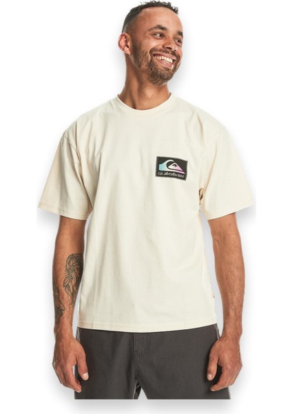 Back Flash Ss Erkek Bej T-Shirt EQYZT07605-11492