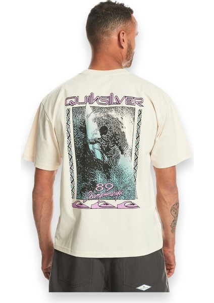 Back Flash Ss Erkek Bej T-Shirt EQYZT07605-11492