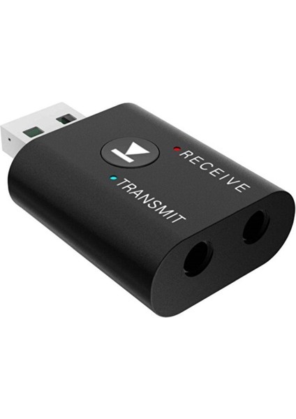 Alıcı Verici Çift Aux Port Bluetooth Dongle Adaptör Tv ve Araçlarda Kullanıma Uygun