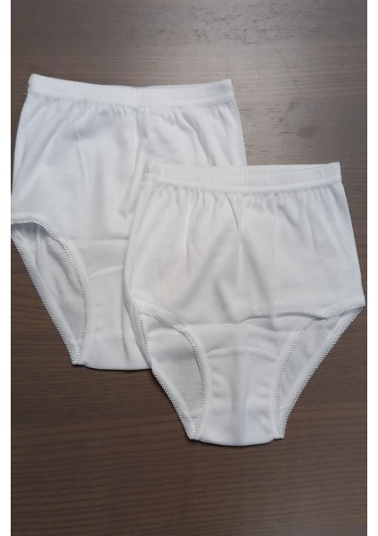 407 Kız Çocuk 2'li Külot-Beyaz