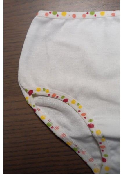 433 Kız Çocuk 2'li Külot-Beyaz