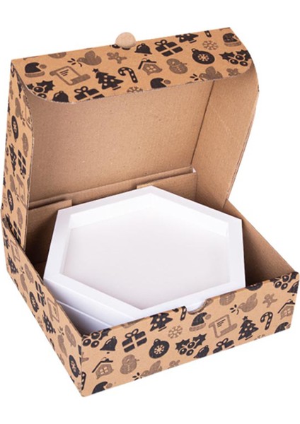 Yapışkanlı Sök Tak Orta Boy Beyaz Altıgen Fotoğraf Çerçevesi - 3'lü Paket fırsatları