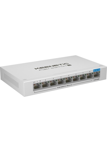 Poe+ Switch 9, 1X1GBIT, 8X1GBIT Poe+ Port, Ieee 802.3AF/AT (MAX.30W/PORT), 120WATT