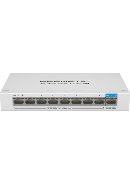 Poe+ Switch 9, 1X1GBIT, 8X1GBIT Poe+ Port, Ieee 802.3AF/AT (MAX.30W/PORT), 120WATT