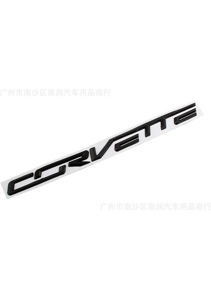 Chevrolet Corvette Bagaj Yazısı Siyah Renk Metal 3D Ithal Arma Logo Luggage Lettering Rigging