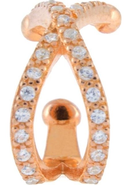 925 Ayar Gümüş Zirkon Taşlı Kesişim Kıkırdak Küpe fiyatları