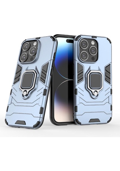 IPhone 15 Için Kılıf Pro 360 &deg; Dönen Halka Darbeye Kapak Askeri Damla (Yurt Dışından)