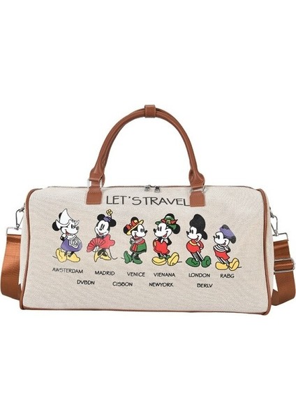 Xinh Disney Mickey Lady Bir Omuz Messenger Çanta Lady Çanta Seyahat Çantası Büyük Kapasiteli Dayanıklı Alışveriş Çantası | Kozmetik Çanta Ve Davalar (Yurt Dışından)