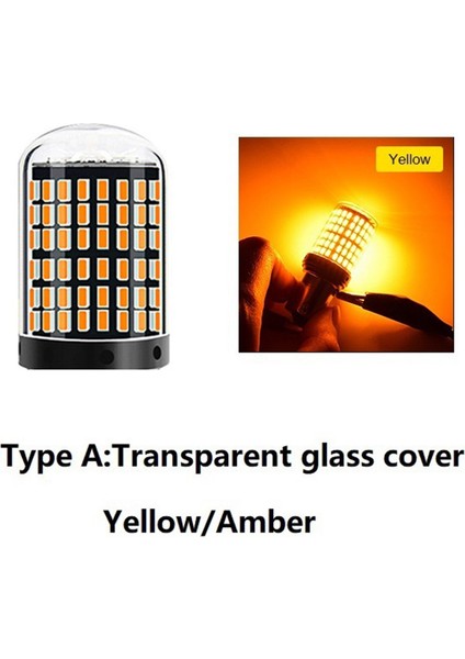 2x Araba 3014 144SMD Canbus T20 7440 W21W Sarı Dönüş Için LED Ampuller (Yurt Dışından) fırsatları