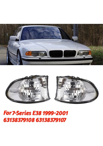 Bmw 7-Serisi E38 99-01 63138379108 Için 1 Çift Lens Şeffaf Köşe Işıkları (Yurt Dışından) indirimleri