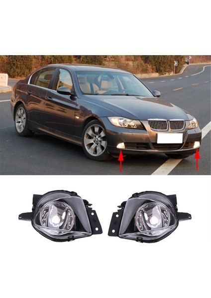 Ön Tampon LED Sis Lambası Kapağı Bmw 3 Serisi Için Ampul Yok E90 2004-2011 E91 2004-2012 63176948373 63176948374 (Yurt Dışından)