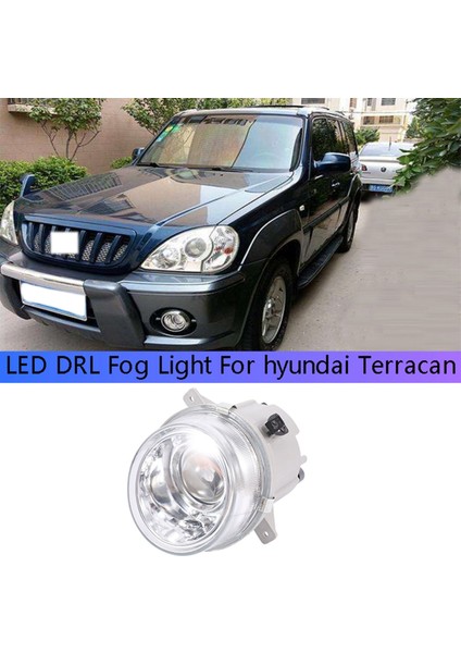 Araba Sağ LED Drl Sis Işığı Hyundai Terracan Otomatik Sürüş Lambası Gündüz Çalışma Işık Tampon Lambası (Yurt Dışından)