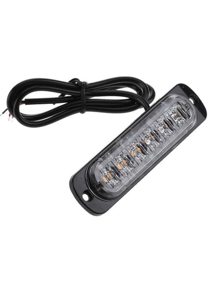 4pcs Evrensel 6led Araba 12-24V Uyarı Acil Durum Flaş Işığı (Kırmızı) (Yurt Dışından)