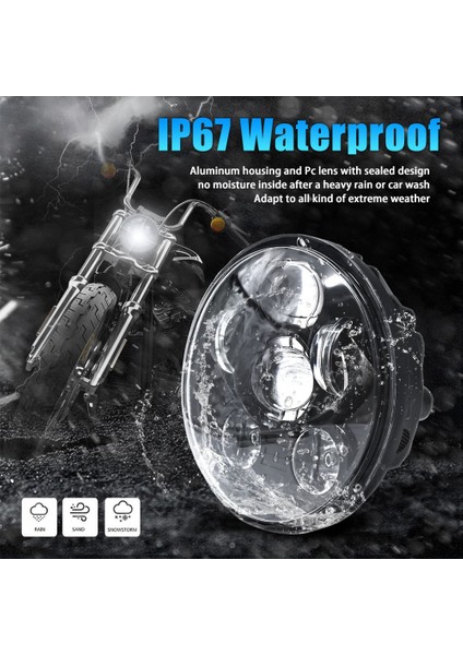 Harley Için 5.75 Inç LED Motosiklet Far LED Hi/lo Işın (Yurt Dışından) fırsatları