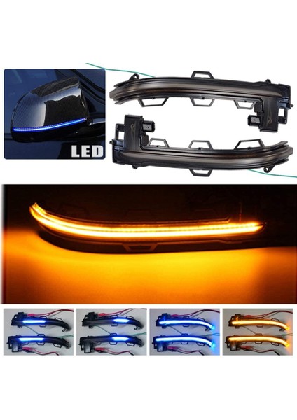 Dinamik Dönüş Sinyal Işığı Yan Kanat Ayna Gösterge Lambası Mavi (Yurt Dışından) fırsatları