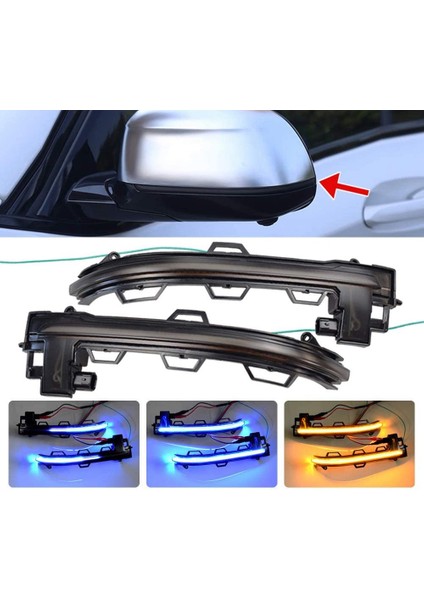 Dinamik Dönüş Sinyal Işığı Yan Kanat Ayna Gösterge Lambası Mavi (Yurt Dışından) indirimleri