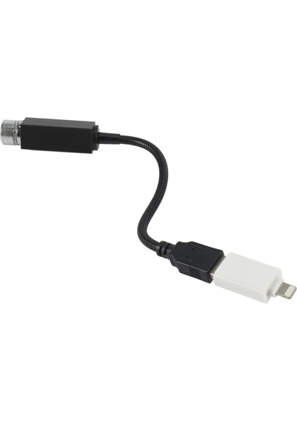 Araba USB LED Çatı Yıldız Gece Projeksiyon Lambası Siyah+Apple Adaptörü Için (Yurt Dışından)