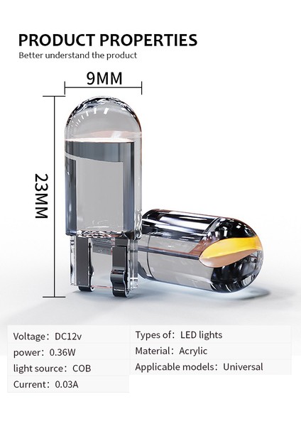 10 Adet Araba LED T10 W5W Cob Okuma Tavan Aydınlatması Plaka Ampuller (Yurt Dışından) modelleri