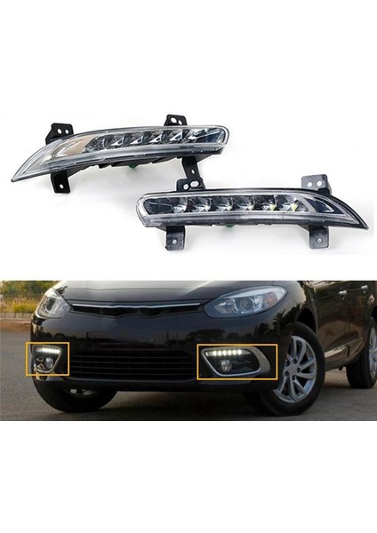 266057986 Renault Fluence Için Sol LED Drl Sis Işığı 2014+ Otomatik Sürüş Lambası Gündüz Çalışan Işık Tampon Lambası (Yurt Dışından) modelleri