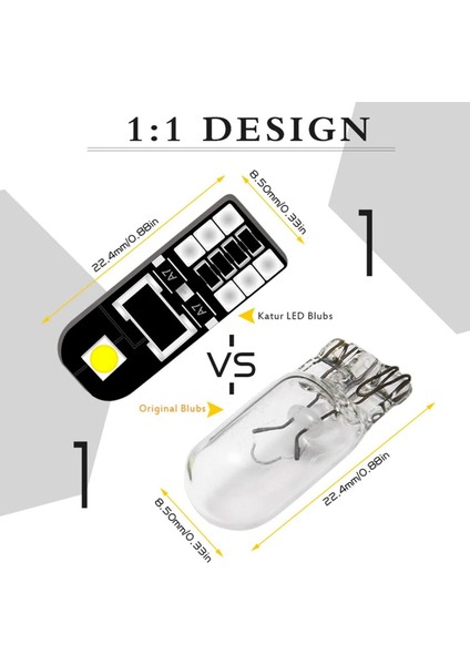 20 Adet W5W 168 LED Canbus Işık 2smd Ampuller Araç Içi Hatasız 12V (Yurt Dışından) fırsatları