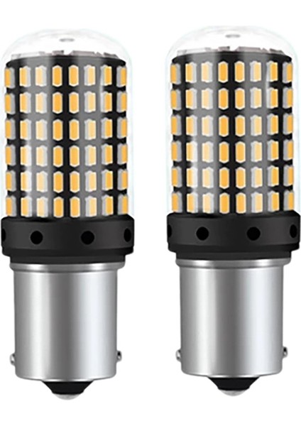 2 Adet Araba P21-5W BAY15D 1157 LED Canbus Açık Sarı Lamba (Yurt Dışından)