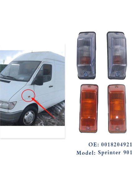 Sprinter 1995-2006 Için 2 Adet Yan Tekrarlayıcı Lamba 0018204921 0018205021 (Yurt Dışından)