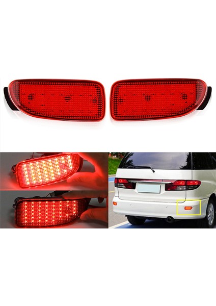 Araba Arka Tampon LED Kuyruk Fren Lambası Yansıtıcı Toyota Için Hafif Kırmızı Lens Previa Jimestia 30 Serisi Araba Aksesuarları (Yurt Dışından) fırsatları