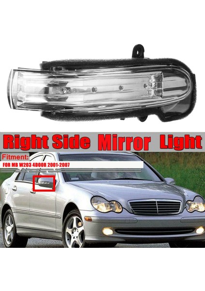 Sağ Taraf Diken Aynası Dönüş Sinyali Lamba Lambası Mercedes-Benz W203 C-Serisi C280 C320 C350 2001-2007 2038201621 (Yurt Dışından)