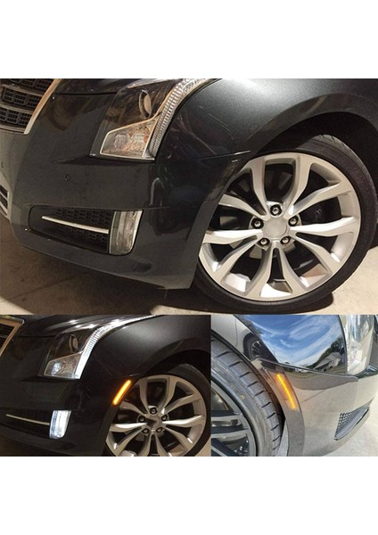 Araba Ön Yan Işaretleyiciler, Cadillac Ats Cts Cts-V 2015-2019 Için, Şeffaf (Yurt Dışından)