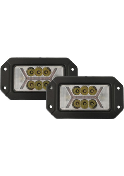 Araba Kamyon Için 40W LED Off-Road Dikdörtgen x Sis Işığı Mavi Işık (Yurt Dışından)