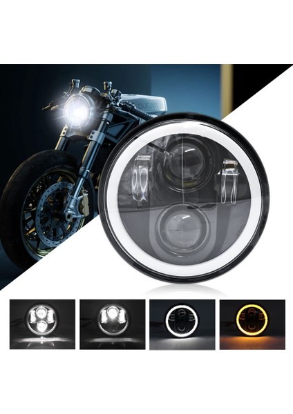 5.75 LED Far, Harley Sportster Iron 883 Için Beyaz Halo Drl ile (Yurt Dışından) fiyatları