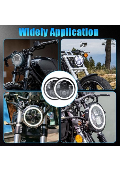 5.75 LED Far, Harley Sportster Iron 883 Için Beyaz Halo Drl ile (Yurt Dışından) modelleri