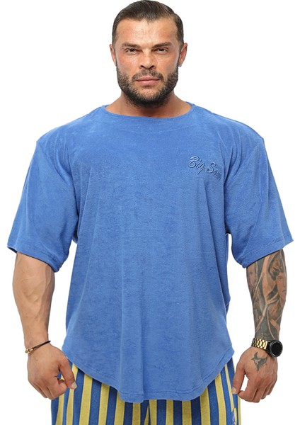 Oversize Nakışlı Havlu Rag Top T-Shirt Bgsm 3344