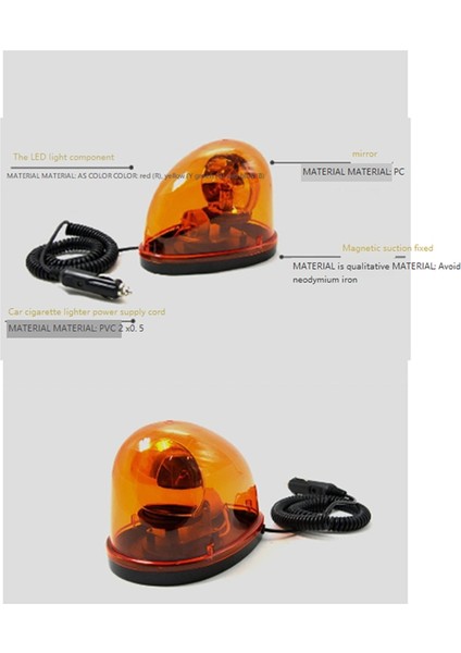 Araba 12V LED Salyangoz Tipi Dönen Uyarı Işığı Girişi Evrensel Mavi (Yurt Dışından) indirimleri