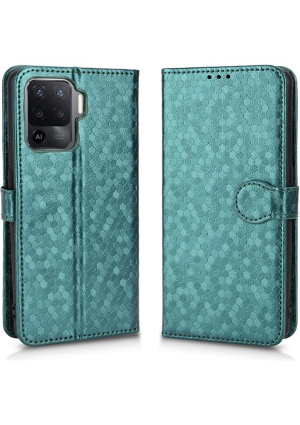 Oppo Case 5g Manyetik Toka Deri Cüzdan Kapak Için Kılıf Geometrik Desen (Yurt Dışından)
