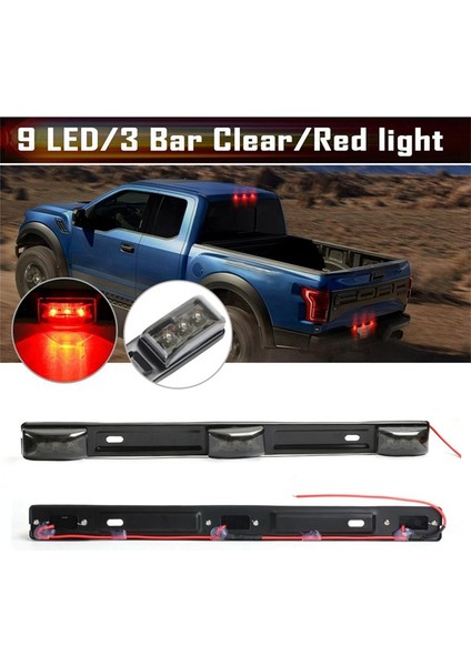 3 Işık 9 LED Etiket / Kuyruk Işık Contası Paslanmaz Çelik 12V Siyah (Yurt Dışından) indirimleri