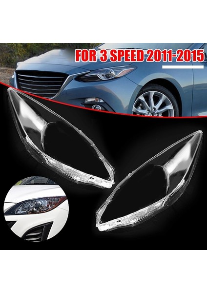 Mazda 3 Speed 2011-2015 Için Araç Far Camı Kapağı, Sol Taraf (Yurt Dışından)