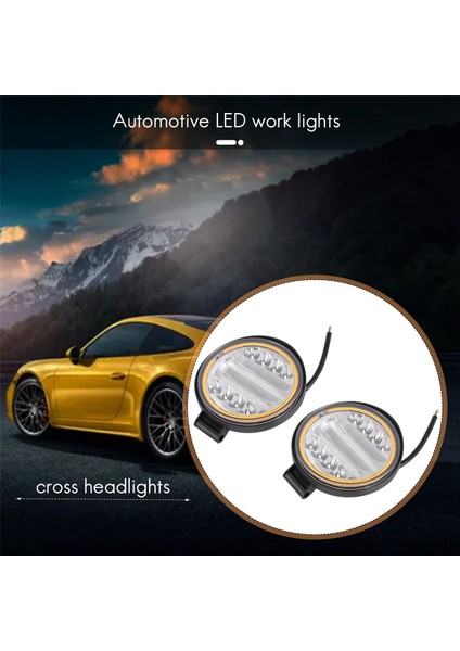 2x 4 Inç LED Çalışma Işığı Combo Off Road Sürüş Amber Sis Lambası (Yurt Dışından)