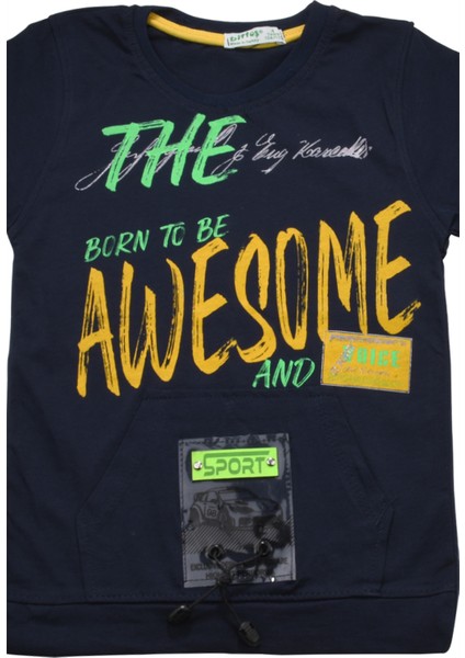 Cepli The Baskılı Erkek Bebek Tshirt Lacivert fırsatları