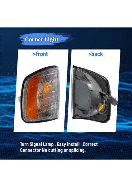 Mercedes Için Araba Köşesi Işık Ön Dönüş Sinyali Gösterge Lambası Benz E Sınıfı W124 1985-1996 1248261243 1248261143 (Yurt Dışından)