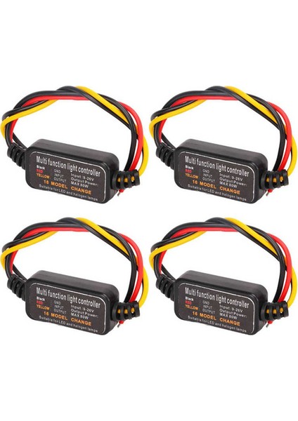 4 Adet 16 Mod Ayarlanabilir LED Fren Lambası Flaşör Strobe Kontrol Cihazı (Yurt Dışından)