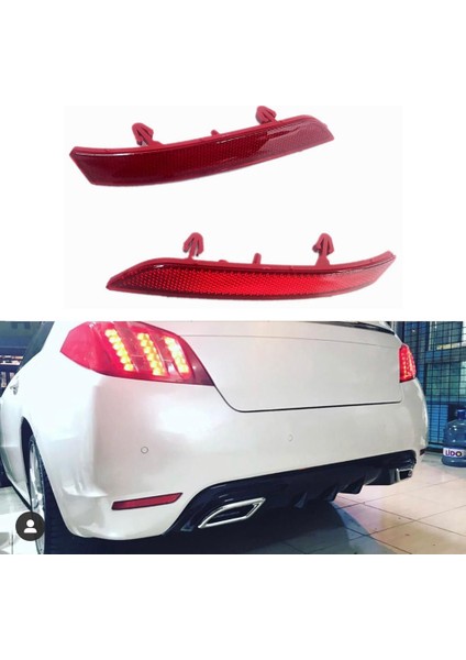 1paır Araç Arka Tampon Sis Lambası Park Yeri Uyarı Reflektörü Arka Lambalar Peugeot Için Fren Lambası 508 2011-2014 (Yurt Dışından)