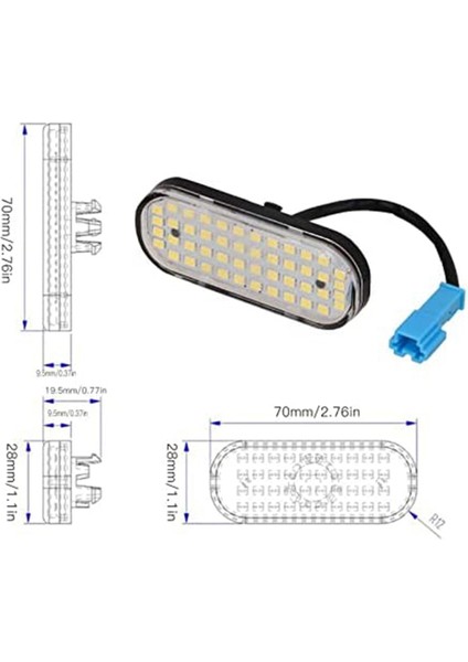 Tesla Için 48 LED Bagaj Işığı LED Pc Abs Tak ve Çalıştır Değiştirme (Yurt Dışından) modelleri