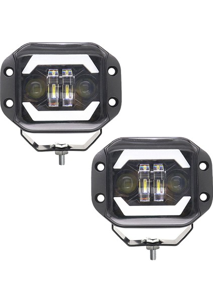 Jeep Wranglers Için 2 Adet 5 Inç LED Çalışma Lambaları Melek Gözler Spot (Yurt Dışından)