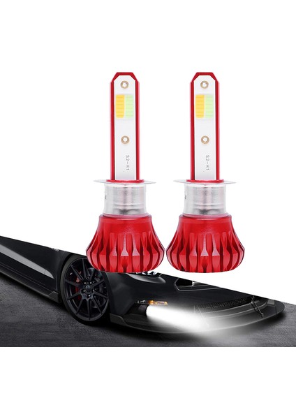 2x Cob H1 Sürüş Araba Farı 8000K Buz Mavisi 3000K Amber Sarı (Yurt Dışından) modelleri