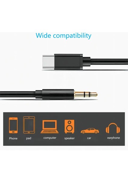 Sıcak Satış USB C Dönüştürücü 3.5mm Stereo Ses Dağıtıcı Kablosu Aux Kablosu Tipi C Ses Adaptörü