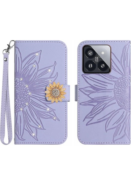 Xiaomi 14 Pro Pu Deri Kapak Çevirin Darbeye Tpu Kabuk Flip (Yurt Dışından)
