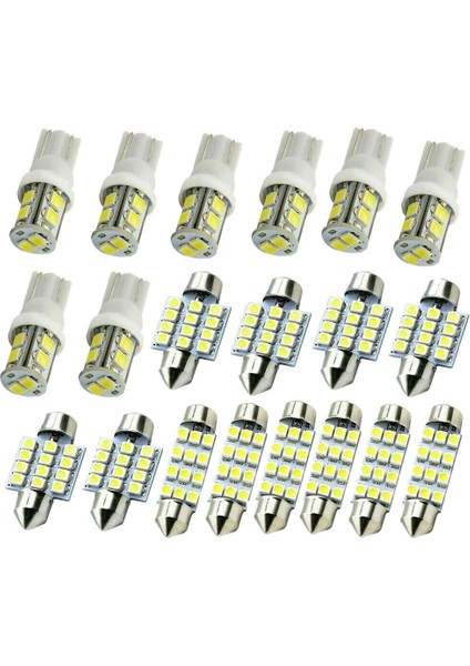 20X LED Araç Iç Işık Harita Lambası Plaka Işıkları Ampuller Beyaz (Yurt Dışından)